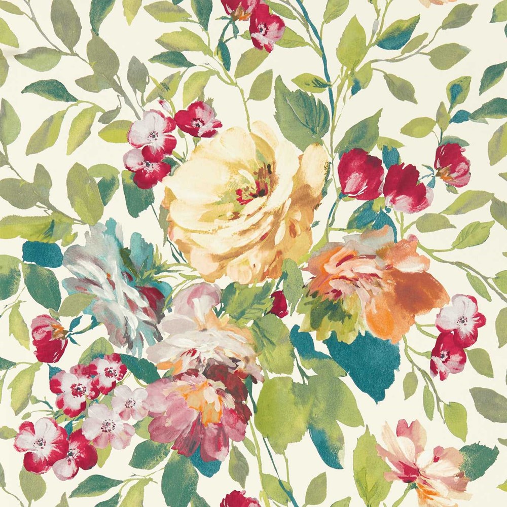 Bloom Wallpaper W0139 04 by Clarke and Clarke in Multi